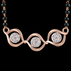 18kt rose gold designer diamond fancy mangals