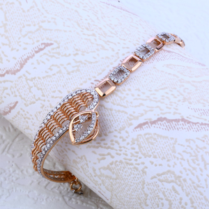 18CT Rose Gold Fancy Ladies Kada Bracelet RLK