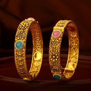 traditional antique gold bangles.