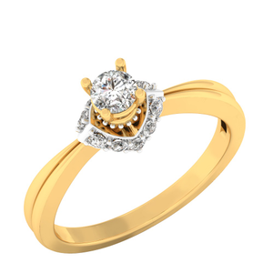 14KT SOLITAIRE RING