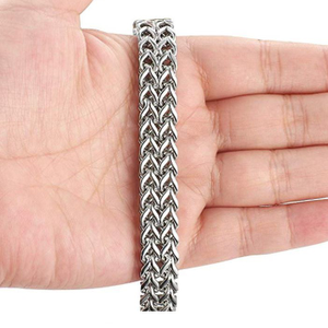 18 kt real solid white gold franco chain men'