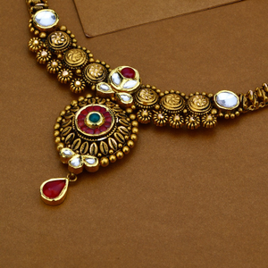 22kt gold antique wedding necklace set