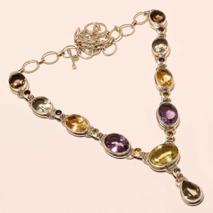 Stylish Silver Diamond Necklace