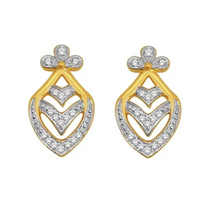 18k gold real diamond fancy earring mga - rde