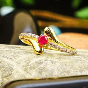 916 Gold cZ Ladies Ring LR-0031