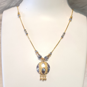 91.6 rhodium fancy design necklace
