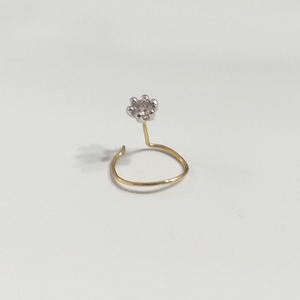 18k Gold Real Diamond Nosepin