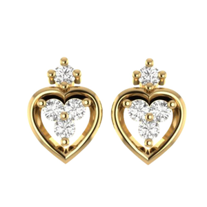 gold heart earring