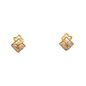 22k gold modern earrings mga - btg0194