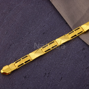 22KT Gold Mens Plain Bracelet MPB316