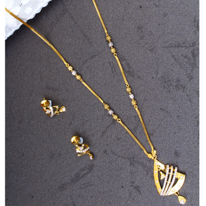 gold long pendant set  5