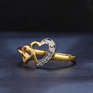 916 gold cz  women's classic hallmark ring lr
