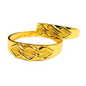 22KT Couple Plain Unique Design Rings