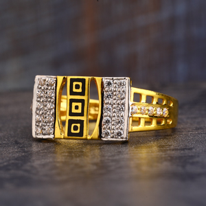 22KT Gold CZ Hallmark Gorgeous Gentlemen's Ri
