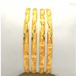 Gold hallmark plain bangle - kn1182