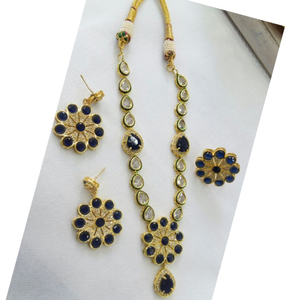Designer Kundan Meena Necklace Set