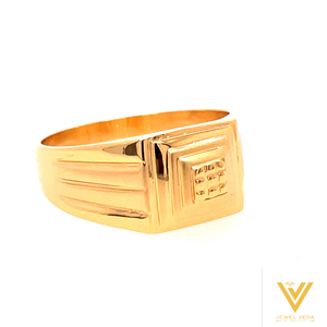 22k yellow gold crown plain ring