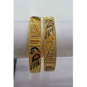 916 Gold Fancy Peacock Design Bangle RH-B001