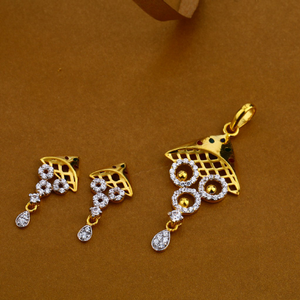 916 cz hallmark fancy pendant set fps25