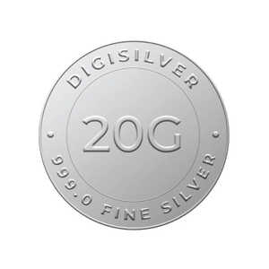 Digigold 20 gram silver coin 24k (99.9%)