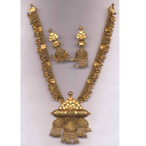 22Kt Gold Antique Bridal Hanihar PJ-N012