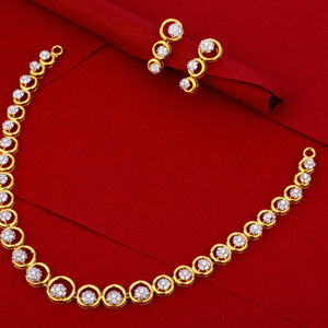 916 gold cz ladies necklace set ln205
