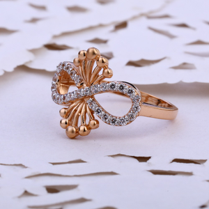 18KT CZ  Rose Gold Delicate Ladies Ring RLR83