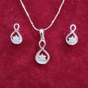 925 silver eight shape flower design chain pe