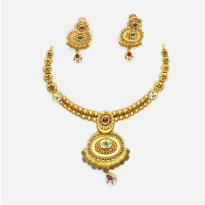916 Gold Antique Bridal Jewellery Set RHJ-496