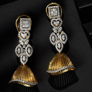 emblace collection jali work gold earring