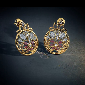 22ct Hall Mark Gold Latest Design Ladies Earr