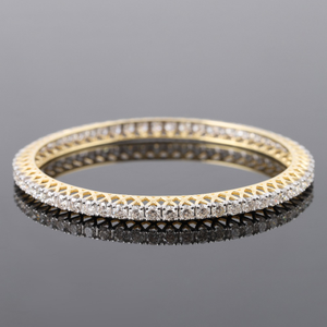 18K Gold Loopy Bends Diamond Bracelet