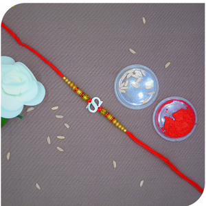 ' s ' alphabet 925 silver rakhi