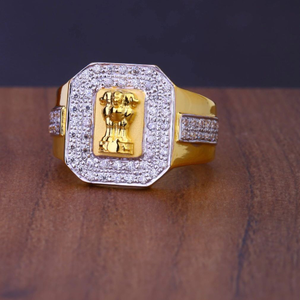 916 Gold Ashok Stambh Ring