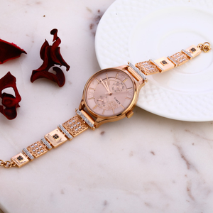 18k rose gold fancy watch 