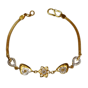 22K Gold Flower Shape Designer Bracelet MGA -