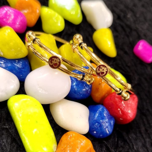 22Kt Gold Om Design Baccha Kadli