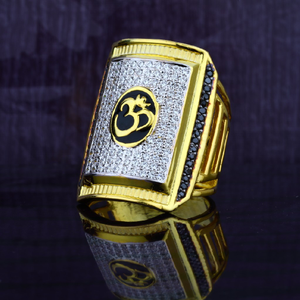 Mens 916 exclusive heavy om god gold ring-mgr