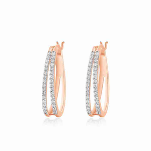 18KT Rose Gold Antique Diamond Earring