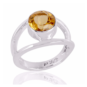 Citrine Gemstone 925 Sterling Silver Ring