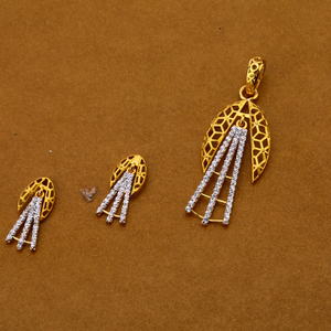 916 cz designer ladies hallmark pendant set f