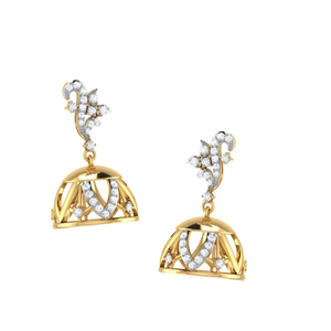 gold diamond jhumki
