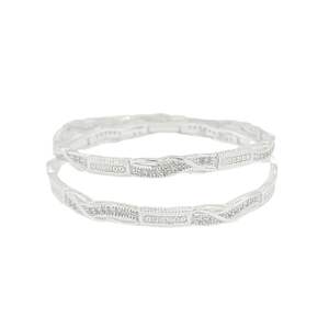 With micro stones 925 silver bangle