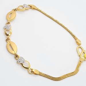 Gold 22.k Met Design Ladies Bracelet