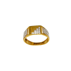 22K Gold Matte finish Designer Ring MGA - GRG