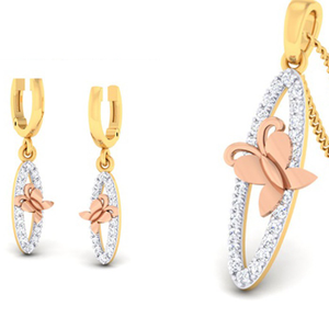 butterfly pendant set