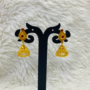 916 Gold Antique Jumkha Earring