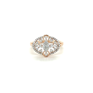 14k Rose Gold Diamond Verkrustet Ring