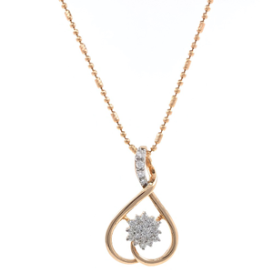 Delicada Flower Pendant हिरे in 18k R