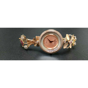18k Fancy Ladies Rose Gold Watch G-2702